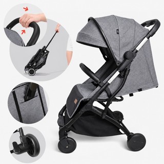 Carrinho De Bebê Portátil Para Viagem Aero Cinza Yuupi
