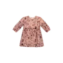 Vestido Infantil Menina Floral Chiffon Colorittá Rosa
