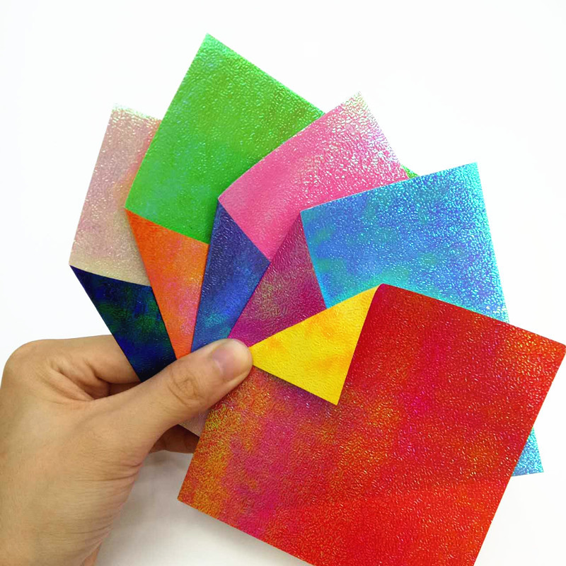 Papel artesanal para estudantes, dupla face, duas cores, cor perolada, papel piscante, papel artesanal para crianças, pa