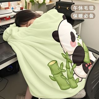 Cura gordura Panda cobertor escritório Nap cobertor quarto das crianças estudante dormitório casa menina coração coberto