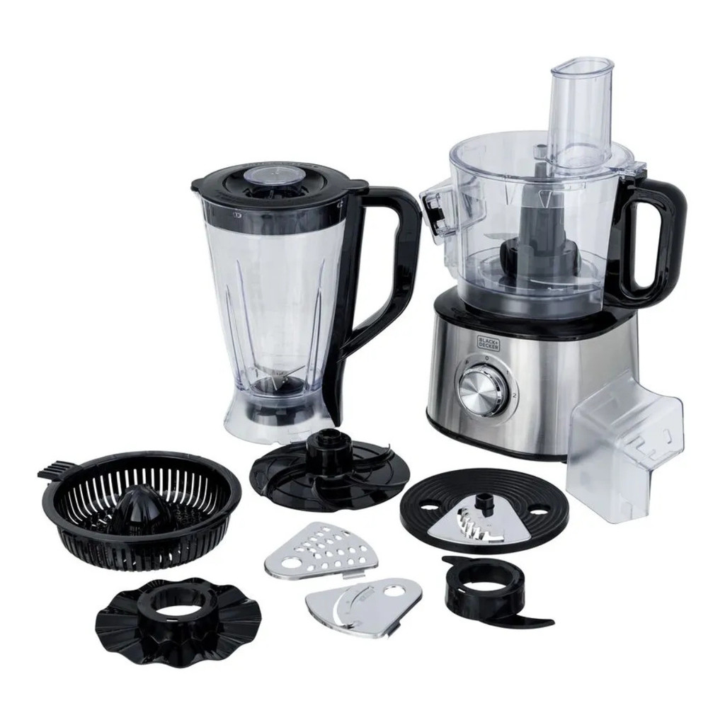 MULTIPROCESSADOR BLACK+DECKER 7 EM 1 1000W 127V INOX 2 VEOLOCIDADES