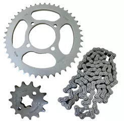Kit Relação Transmissão Yamaha Ybr 125 2003 Até 2008 Aço1045
