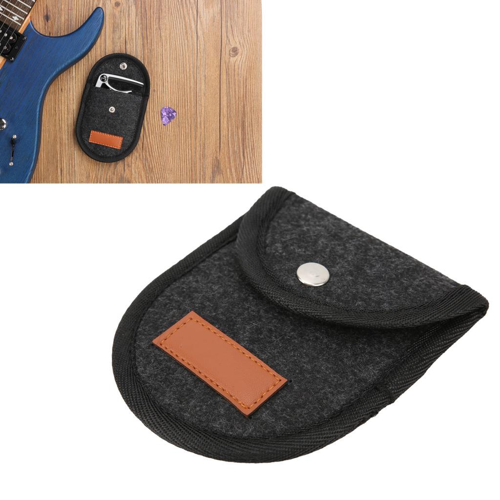 Bolsa de suporte de palheta de guitarra durável Irfora para guitarras elétricas acústicas feita de feltro de lã macia
