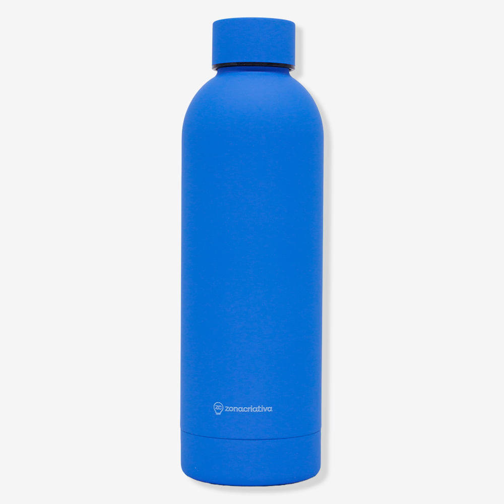 Garrafa Térmica Max Emborrachada 500ml Azul – Zonacriativa