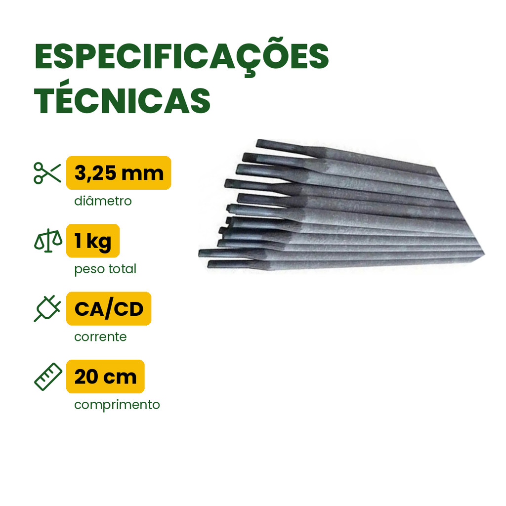 Eletrodo Para Solda Revestido 7018 OK 48.04 3,25mm Esab 1kg Aço CA/CD · foto 2
