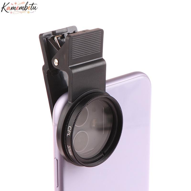 Kame Universal Com Clipe Portátil Profissional Telefone Polarizador Lente Grande Angular 37/52MM Filtro CPL Câmera Circu