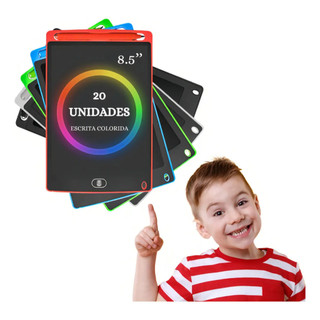 Kit 20 Unidades Lousa Mágica Tela Lcd 8.5 Polegadas Infantil De Escrever E Desenhar Tablet
