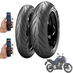 Par Pneu Moto Ninja 400 110/70-17 + 150/60-17 Diablo Rosso 3 + SELANTE SPEC 300ML BRINDE