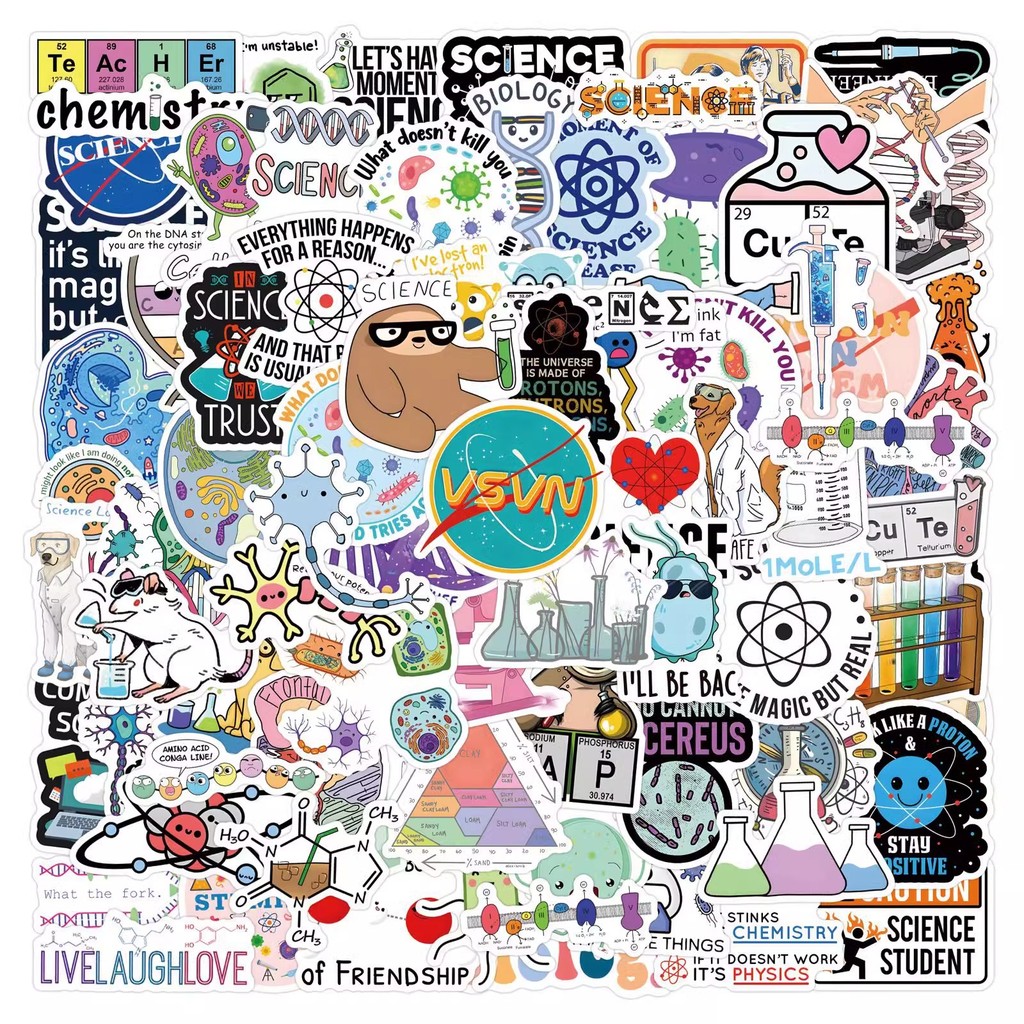 110 folhas nova biologia biologia ciência laboratório Graffiti adesivos manual do estudante portátil Tablet guitarra cop