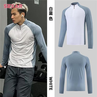 Roupa de Treino com Meio Zíper para Homens e Mulheres, Camiseta de Manga Comprida de Secagem Rápida, Tops de Fitness Juv