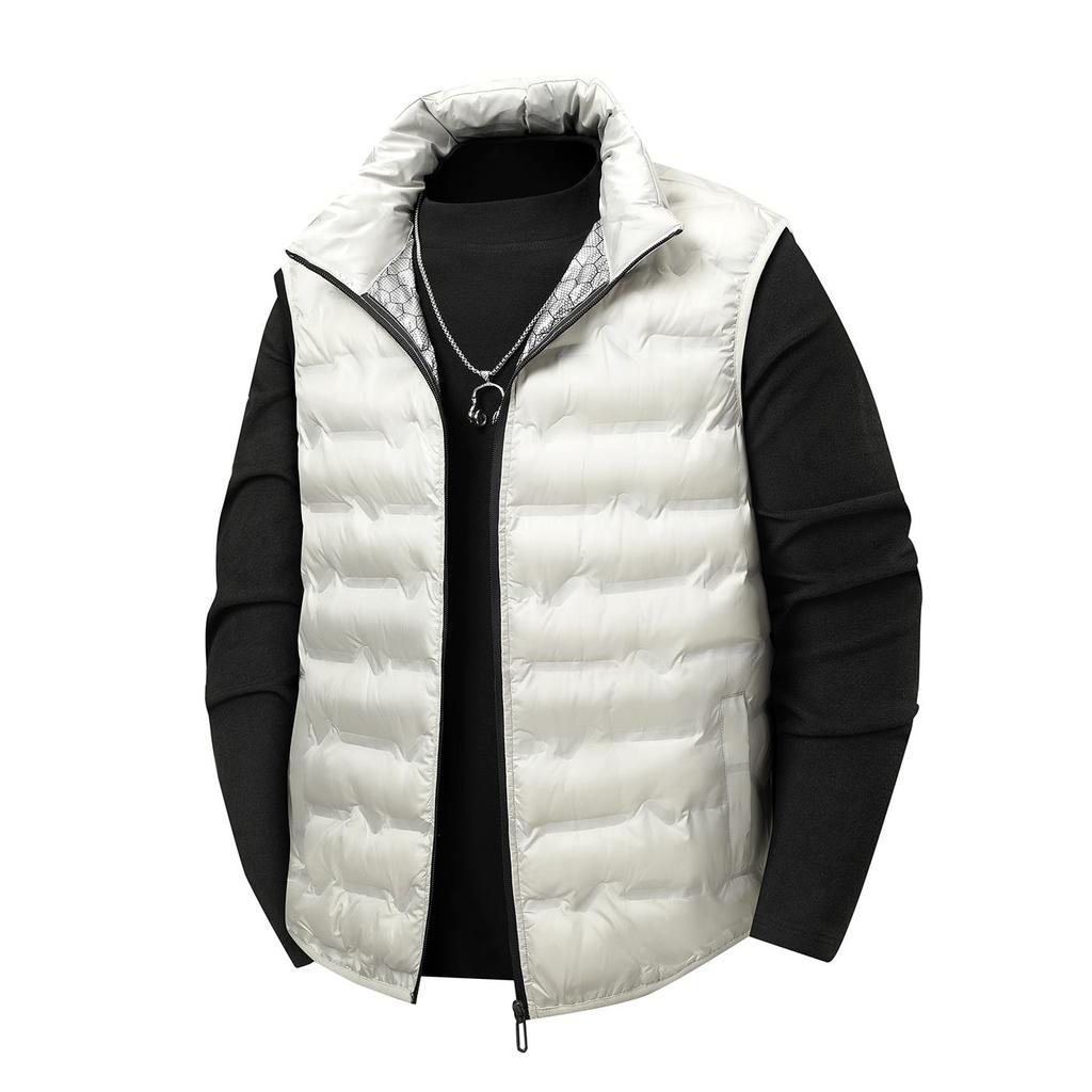 9XL para baixo colete de algodão masculino novo estilo leve quente gola com zíper colete All-Match mais gordura plus Siz