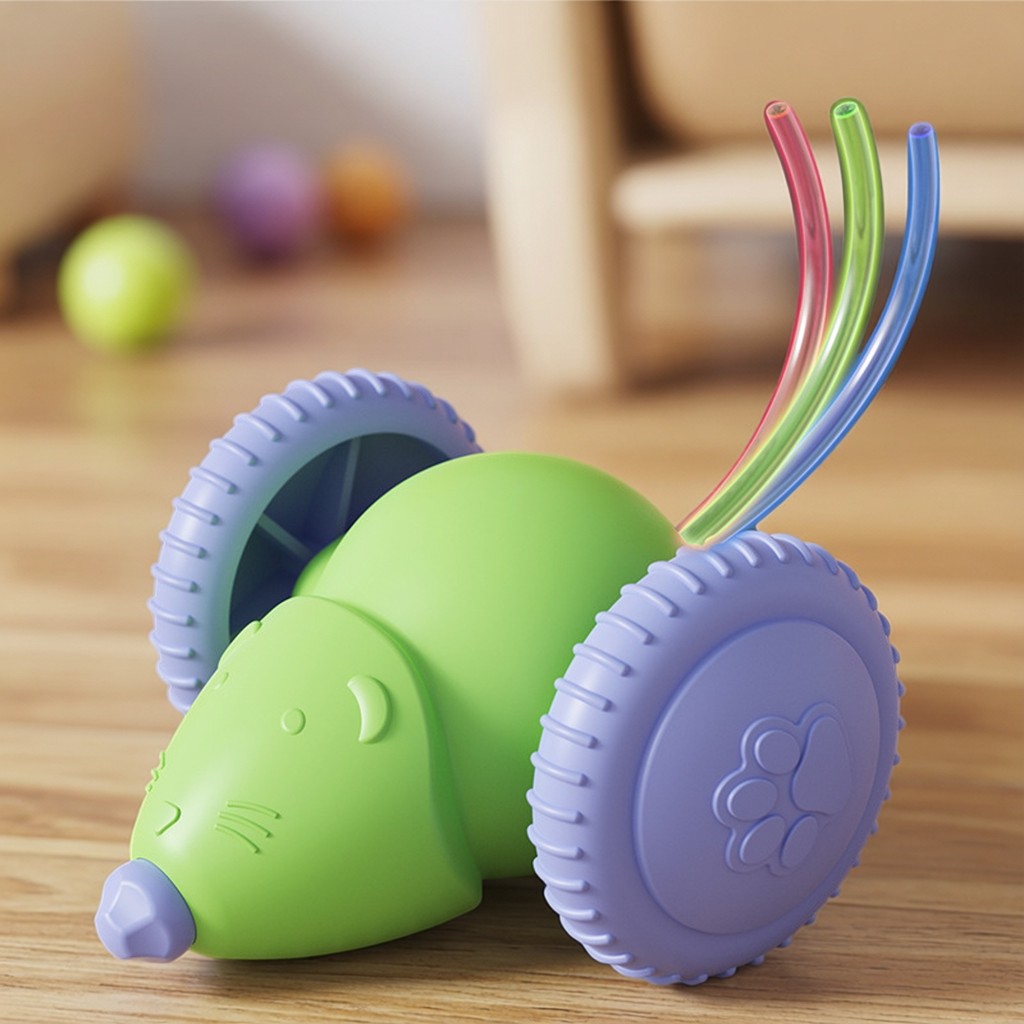 Carro esportivo auto-feliz gato provocando ferramenta útil gato brinquedo elétrico Mouse provocando gato vara cão todo-e