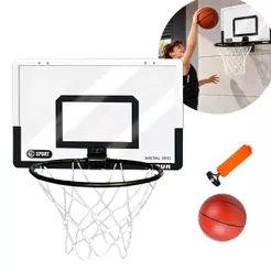 Tabela De Basquete Infantil Para Porta E Parede Com Bola E Bomba De Ar Mini Cesta 40x26cm Para Crianças
