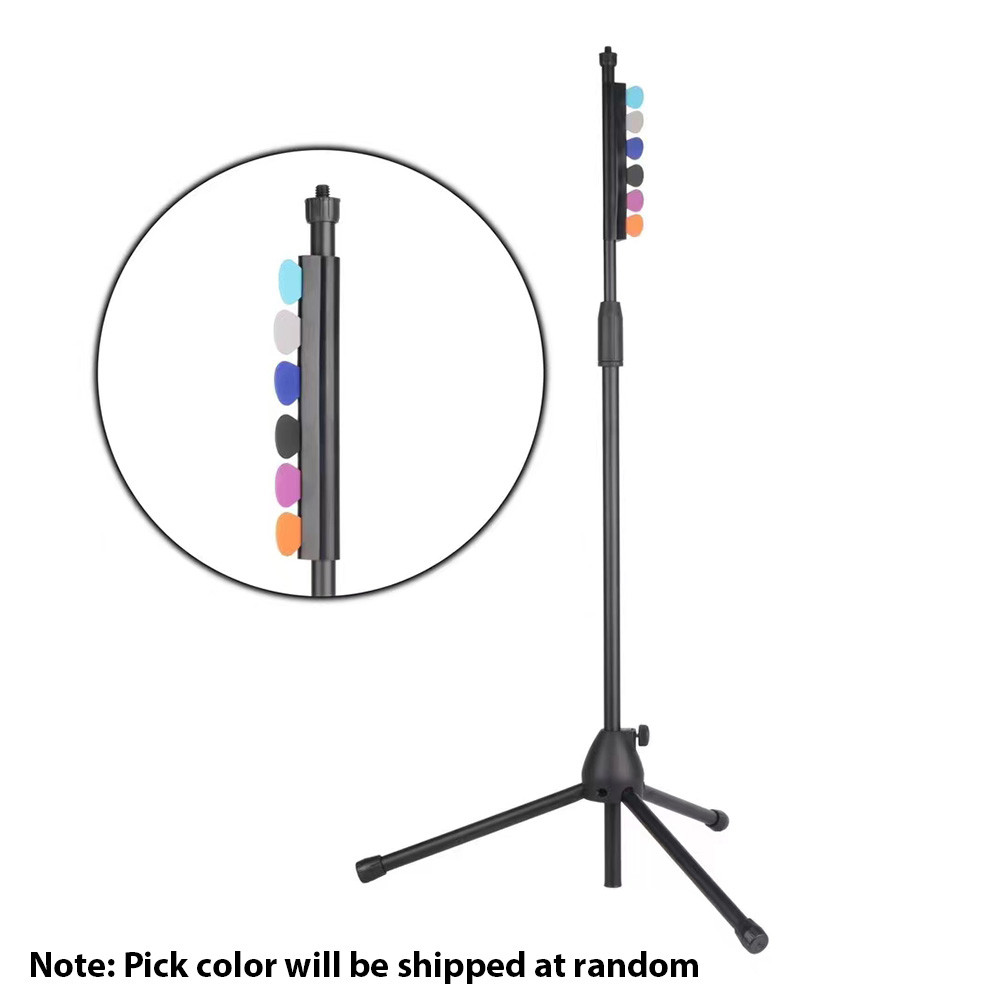 Solução de armazenamento de suporte de palheta de guitarra universal Karlak com 5 palhetas para suporte de microfone de