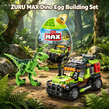 Brinquedo de Blocos de Montar Ovo de Dinossauro Surpresa DIY Montagem Colecionável Figura de Dinossauro Caixa Surpresa P