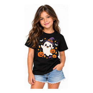 Camiseta Halloween Infantil Unissex Fantasma
