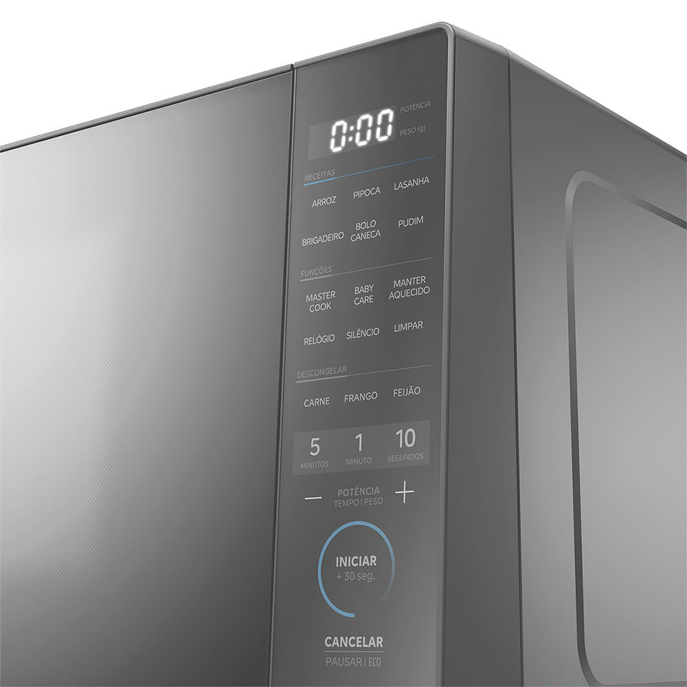 Micro-ondas 27L Prata Porta Espelhada MasterCook Midea · foto 2
