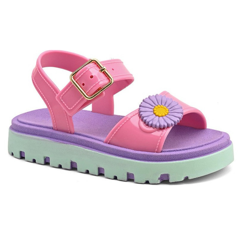 Sandália Papete Menina Bebe Flor Baby Infantil Feminina Confortavel Lançamento Desconto