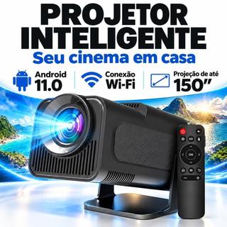 Projetor Inteligente Hy320 Pró Modelo Grande HD 1920x1080 5G Smart 4K Wifi 6 Bluetooth 5.0 Bivolt Android 11 janoclick
