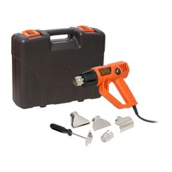Soprador térmico 1800W 450 a 600°C 2 estágios com acessórios HG2000K - Black + Dacker