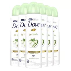 Kit 6 Desodorantes Aerosol Dove Go Fresh Pepino E Chá Verde 150ml
