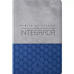 Bíblia de estudo integrada | NVI | Capa Luxo Azul e Grafite
