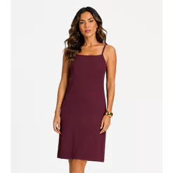 Vestido Canelado De Alça Select Vermelho