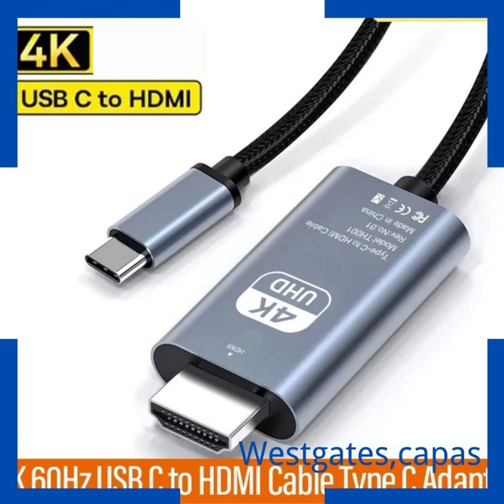 4k usb hdmi cabo tipo c adaptador hdtv conversor cabo para iphone 15 tv conversor macbook ar ipad samsung portátil