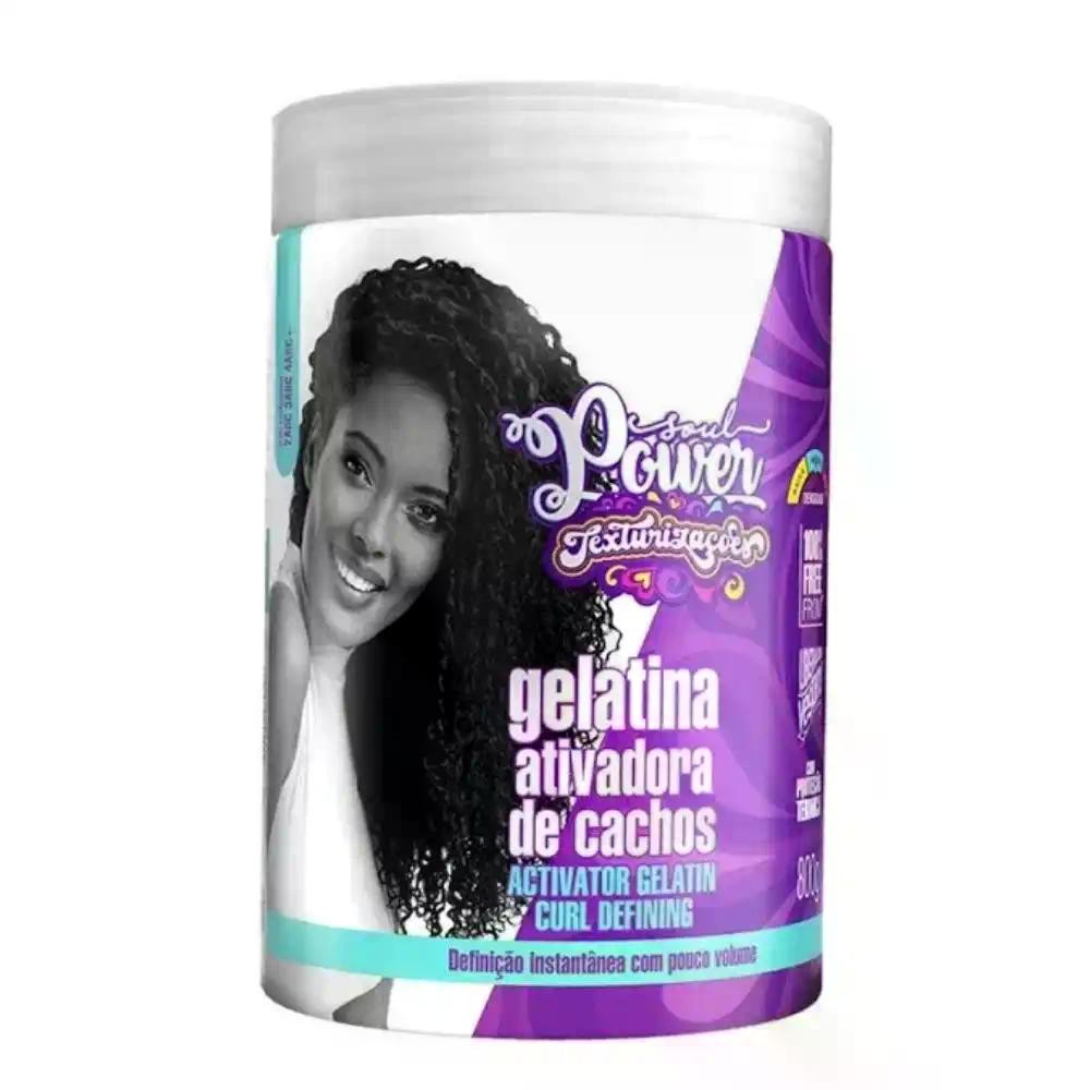 Gelatina Curly Ativador de Cachos Texturizações Soul Power 800G