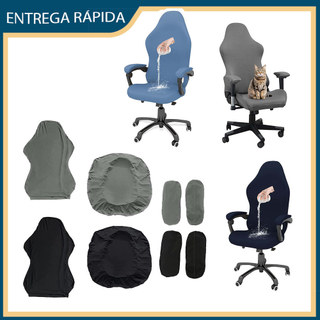 Capa para cadeira de jogos de computador, capa elástica para cadeira de escritório, capa para assento, encosto e braços