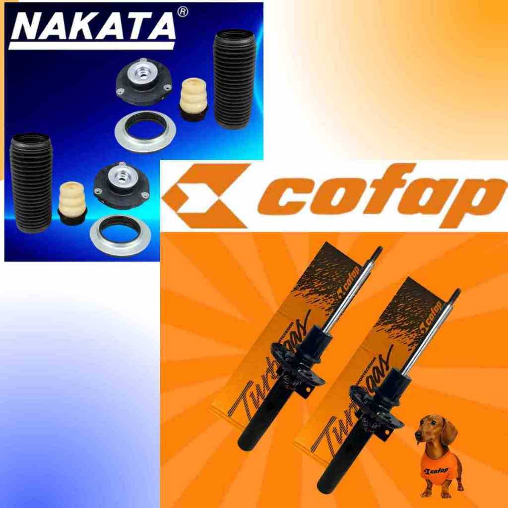 Jogo Amortecedor Cofap Turbo Gas Batente Nakata Dianteiro Polo Fox 1.0 1.6 Spacefox