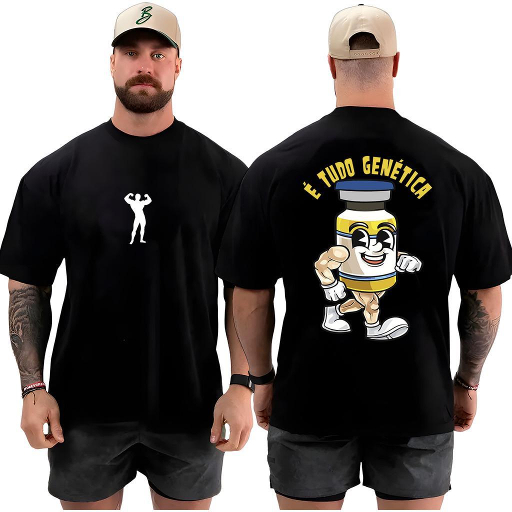 Camiseta Confortavel Oversized Top para Academia Musculação Streetwear 100% Algodão Premium Envio Imediato!!