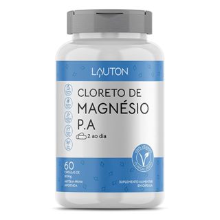 Cloreto de Magnésio P.A - 60 Cápsulas - Lauton Nutrition em Oferta na Shopee