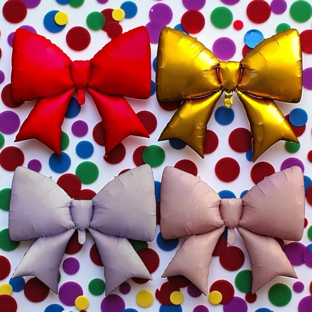 Balão Metalizado Laço Vermelho Dourado Lilás Rosa 98cm Festa Decoração em Oferta na Shopee