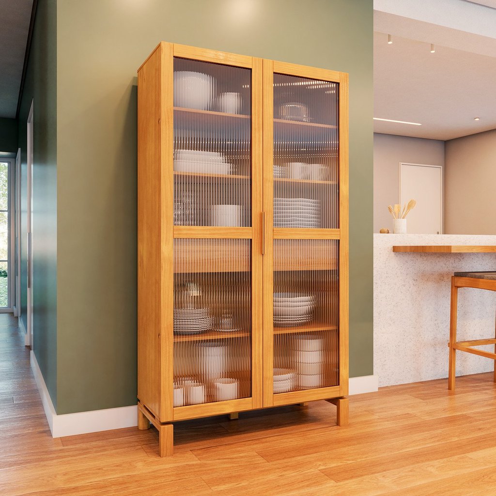 Cristaleira Porta Vidro Canelado: Onde Comprar | BuscaProdutos