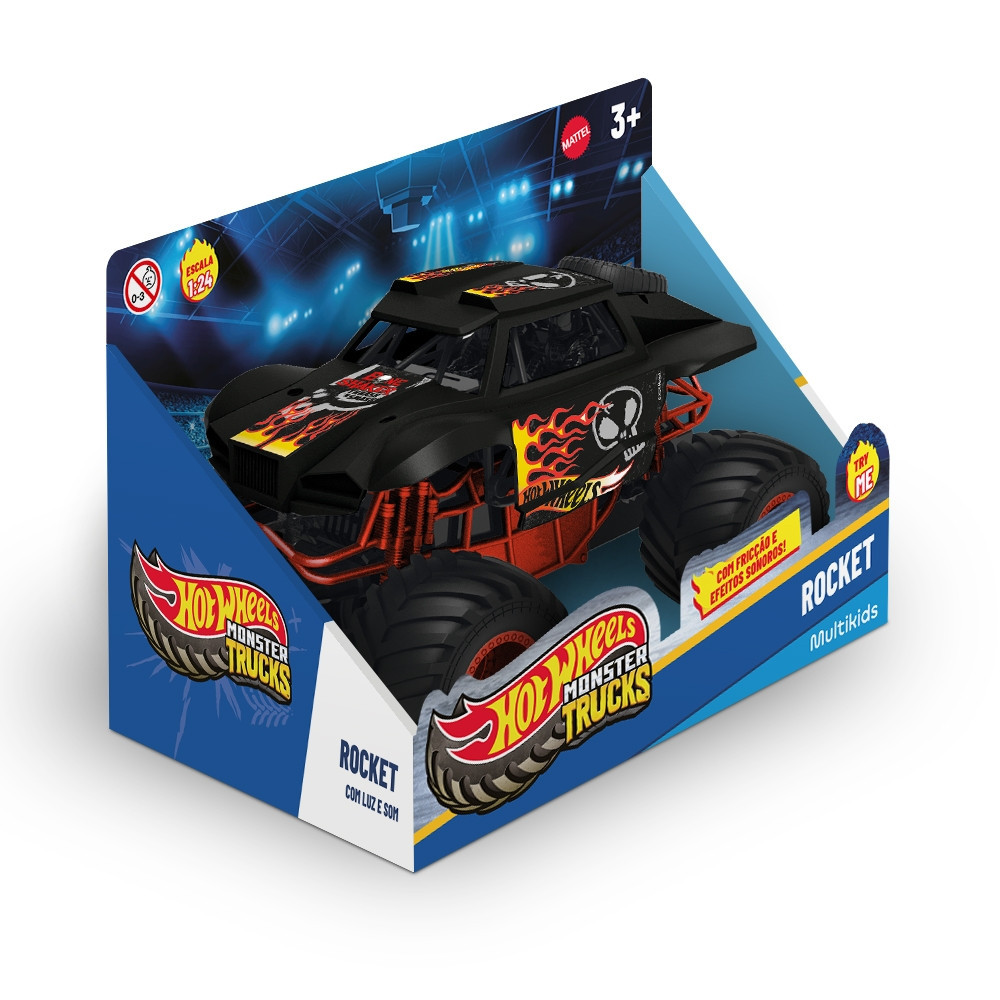 Caminhão Monstro Hot Wheels Com Luz e Som Multikids - BR2529 em Oferta na Shopee