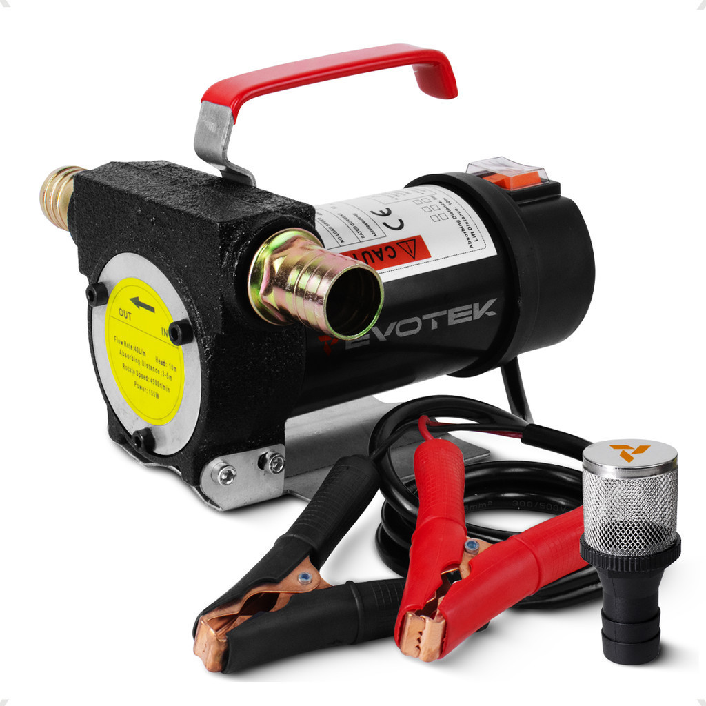 Bomba Diesel Elétrica 12V 40L/min Portátil Autoaspirante para Abastecimento