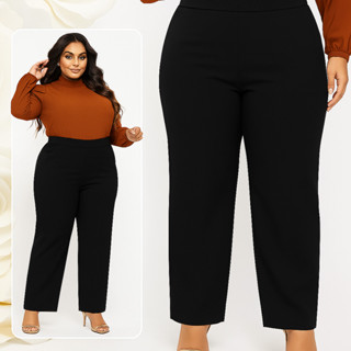 Calça pantalona PLUS SIZE feminina cintura alta com bolso todas as ocasiões em Oferta na Shopee
