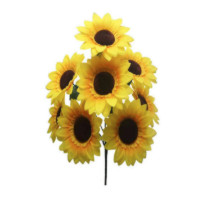 Buquê Grande de Girassóis Artificiais - 8 Flores 30cm