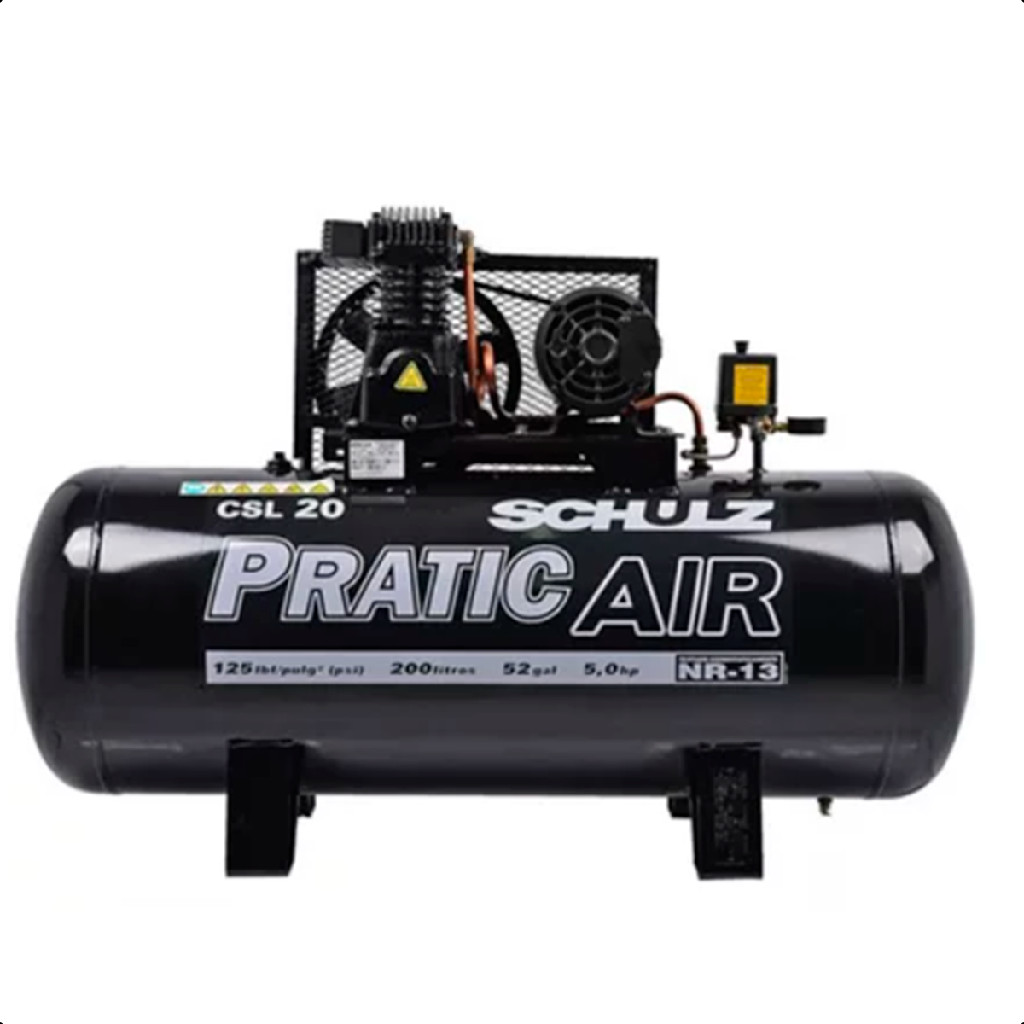 Compressor Ar Pratic Air CSL 5Cv Trifásico 220/380V Schulz