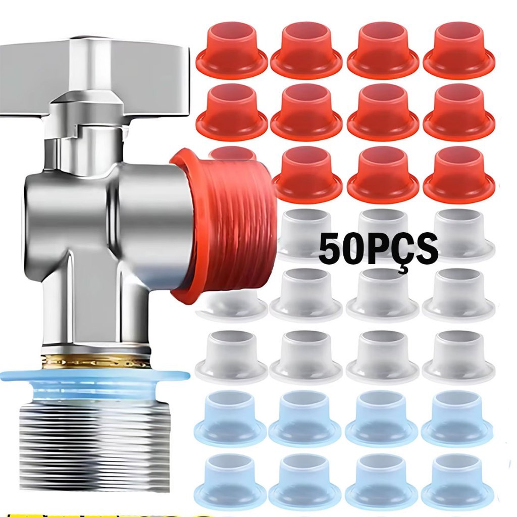 Kit 50 Peças Veda Rosca De Silicone Vedantes De vazamento de Torneiras Junta De Anel De Vedação em Oferta na Shopee