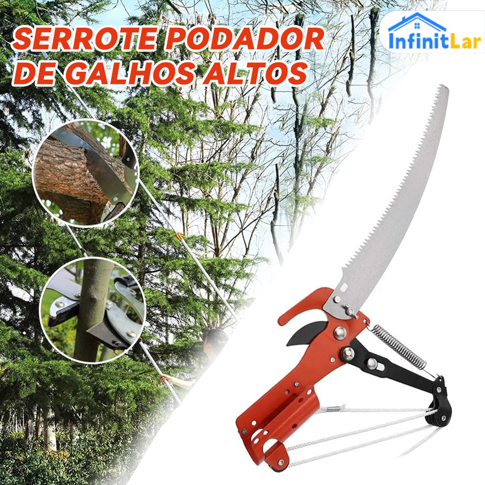 Serrote Podador 2em1 Corte com Alavanca Mecanica Engrenagem e Lamina de Aco Puro para Poda e Serra de Galhos em Oferta na Shopee