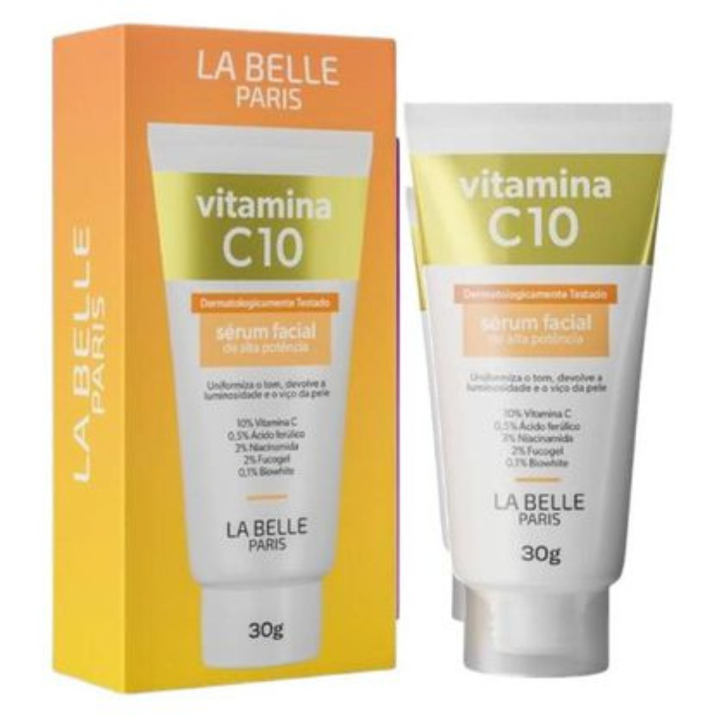 Sérum Vitamina C10 La Belle Paris 30g – Anti-idade, Clareador, Hidratante e Antioxidante