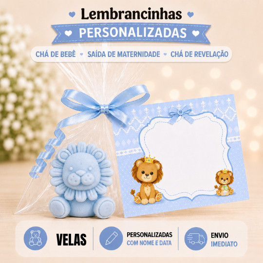 10 Velas Perfumadas Lembrancinhas Cha de Bebe leanzinho  (VELAS)