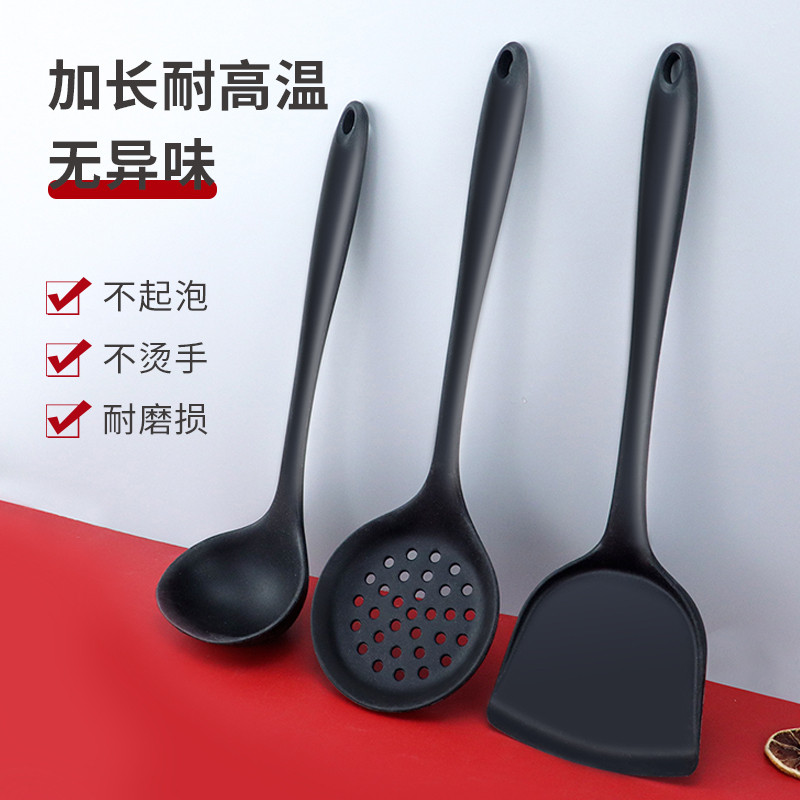 Espátula de silicone verde panela antiaderente espátula de cozinha especial utensílios de cozinha conjunto de coador de 