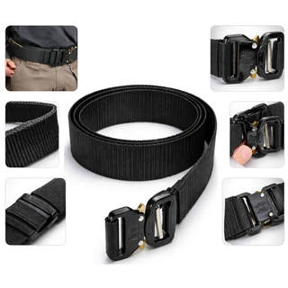 Cinto Tático Nylon com Fivela Rápida Ajustável Resistente Preto Cinto Masculino