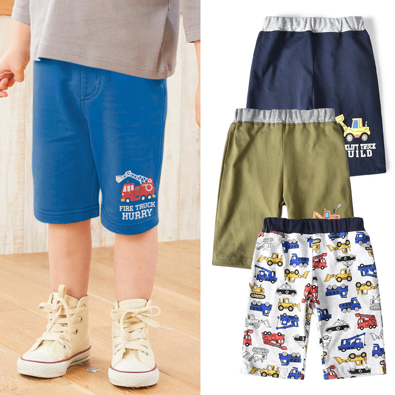 Verão japonês roupas infantis meninos Shorts de algodão puro dos desenhos animados impressão completa crianças meia calç