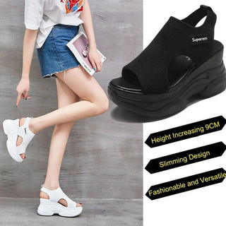 [Estilo Casual] [Design Moderno] 【Estilo Esportivo】 Sandálias Femininas/Confortável/Verão/Plataforma/Peep Toe