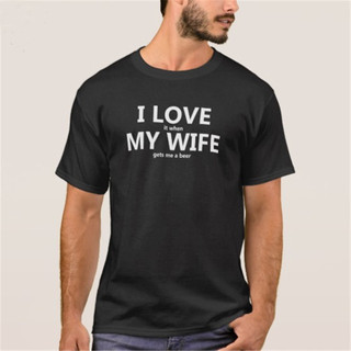 Eu Amo Minha Esposa Estampa Camiseta Masculina Engraçada Tops Gráficos De Algodão