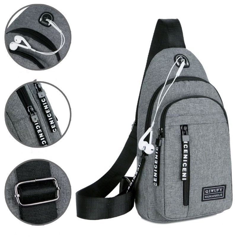 Bolsa Mochila De Peito Tiracolo Pochete Bolsa Impermeável Transversal Masculina
